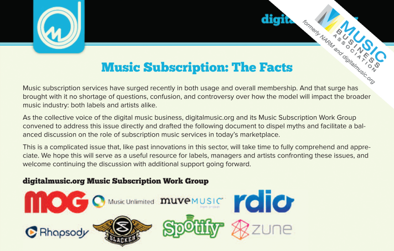 music subscription