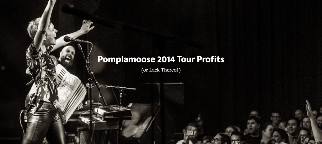 Pomplamoose tour lost 11.000