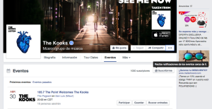 Evento suscripción Facebook - The Kooks