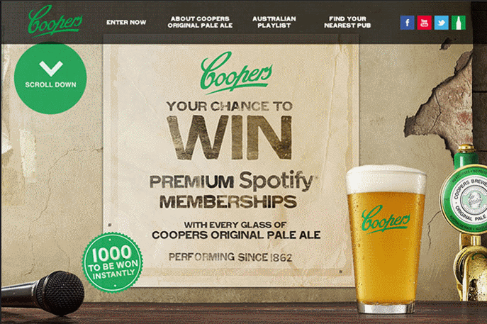 spotify for brands coopers pale ale