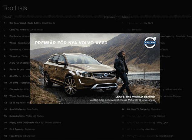 spotify for brands, volvo luve