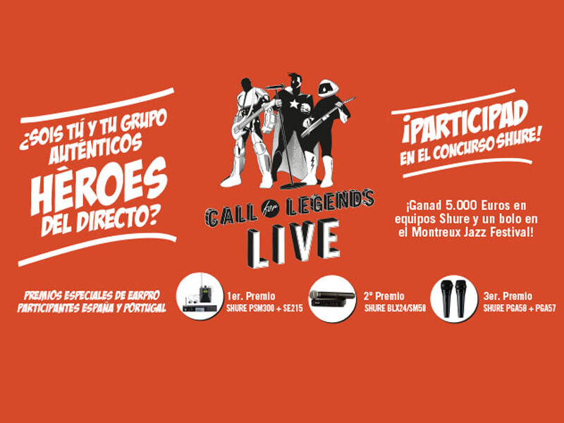 Concurso de bandas "Call for Legends Live" de Shure