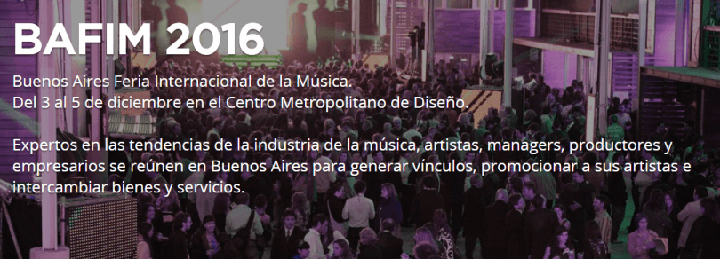 BAFIM 2016. La feria internacional de música de Buenos Aires