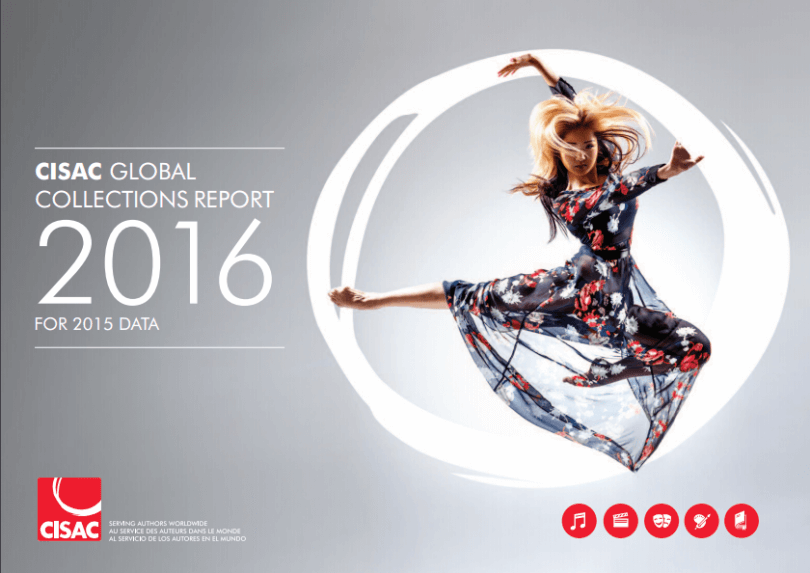 CISAC. Informe de Recaudaciones Mundiales 2016 | Resumen y derechos reflejados