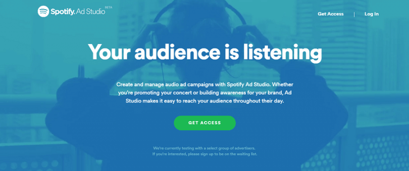 Spotify Studio Ads. Lanzamiento de Plataforma de Anuncios en Autoservicio