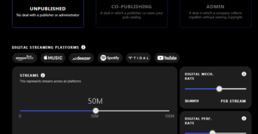 publishing simulator, simulador de regalias editoriales de musica